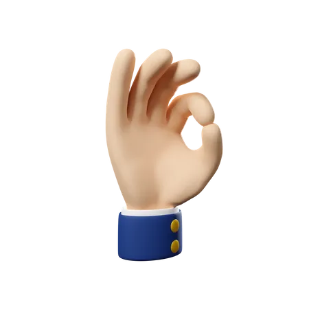 Oke Hand Gesture  3D Icon