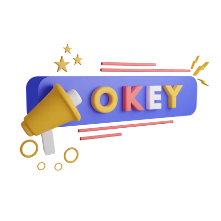 Okey Message  3D Icon