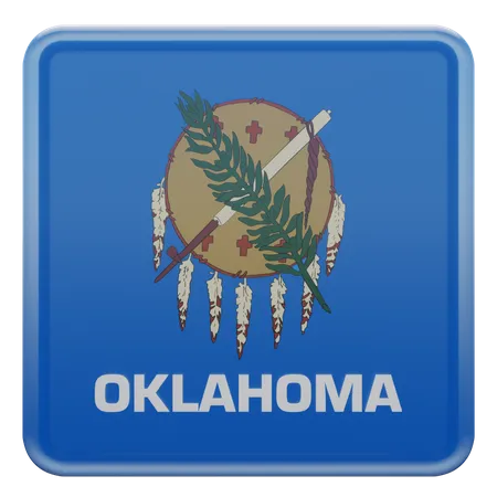 Oklahoma Square Flag  3D Icon