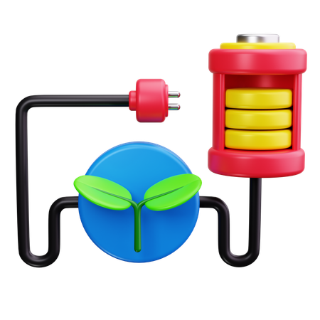 Öko-Batterie  3D Icon