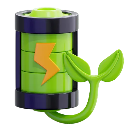 Öko-Batterie  3D Icon