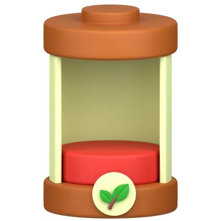 Öko-Batterie schwach  3D Icon