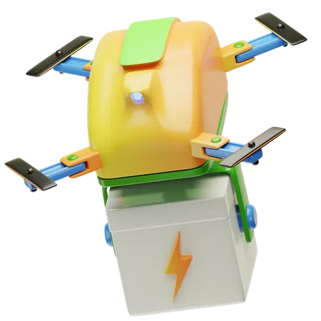 Öko-Drohnenlieferung  3D Icon
