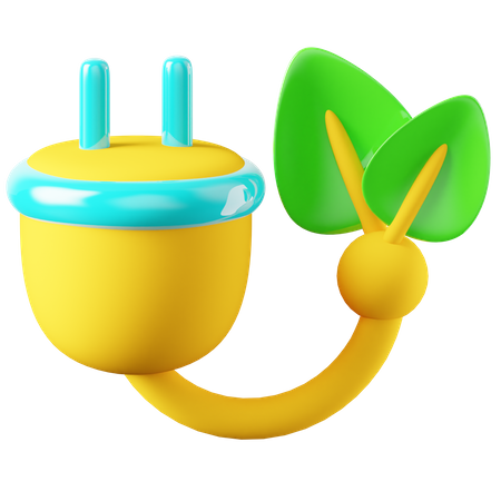 Öko Elektro  3D Icon