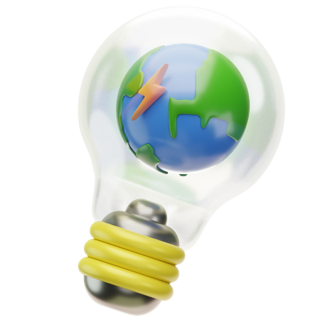 Öko-Energiesparlampe  3D Icon