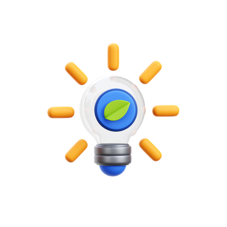 Grüne Energielampe  3D Icon