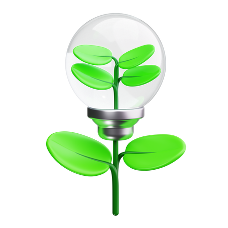 Öko-Energie, Umwelt, grün, Energie, Natur, Technologie, Glühbirne  3D Icon