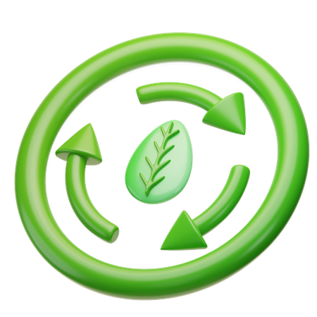 Ökologisch erneuerbar  3D Icon