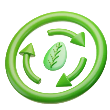 Ökologisch erneuerbar  3D Icon