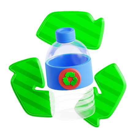 Öko-Flasche recyceln  3D Icon