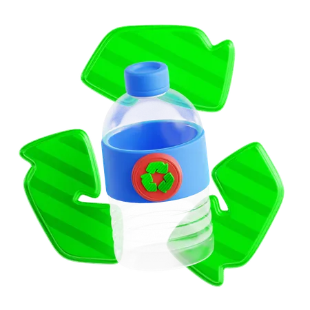 Öko-Flasche recyceln  3D Icon