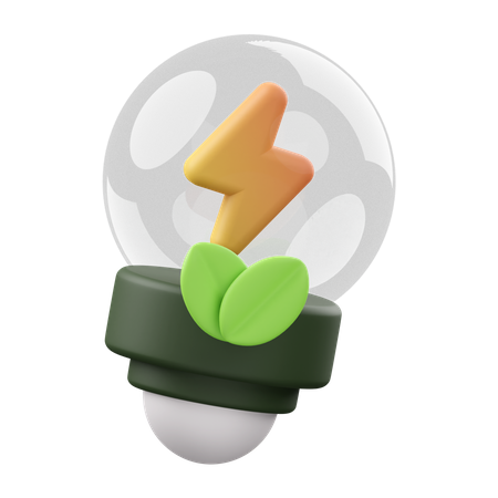 Öko-Glühbirne  3D Icon