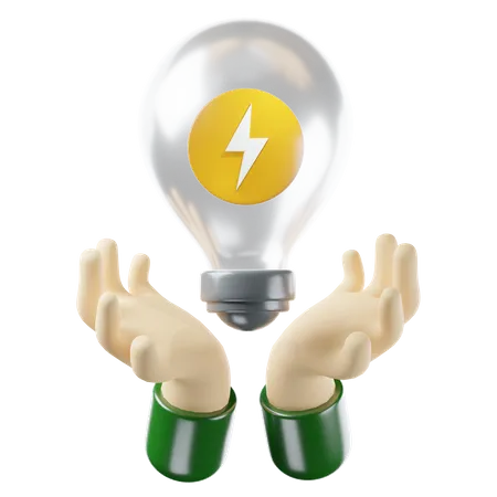 Öko-Glühbirne Energie  3D Icon
