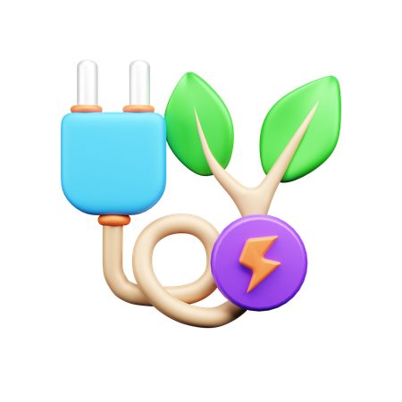 Öko-Stecker  3D Icon