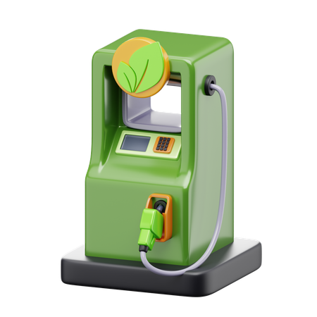 Ökotankstelle  3D Icon