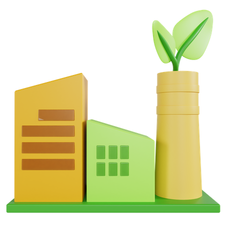 Ökologie Fabrik  3D Icon