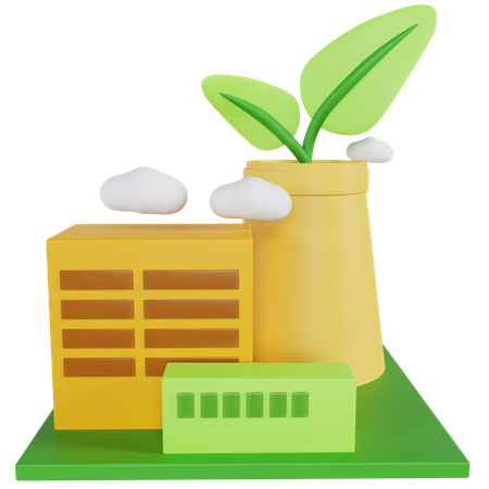 Ökologie Fabrik  3D Icon