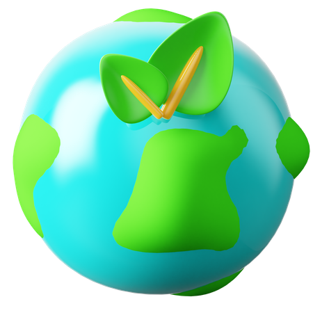 Ökologische Erde  3D Icon
