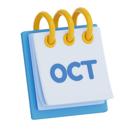 Oktober  3D Icon