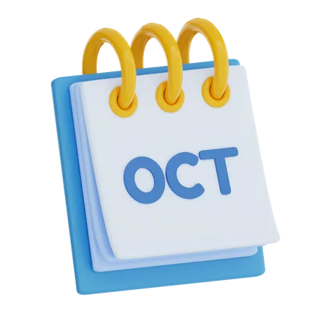 Oktober  3D Icon