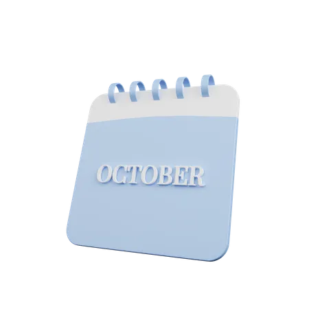 Oktober  3D Illustration