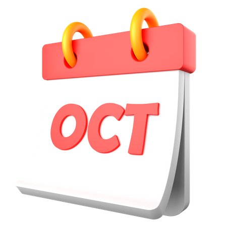 Oktober  3D Icon