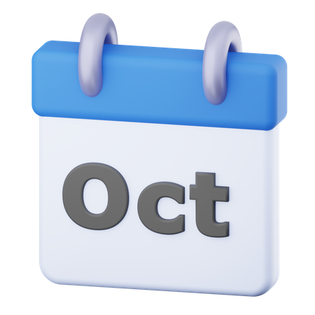 Oktober  3D Icon