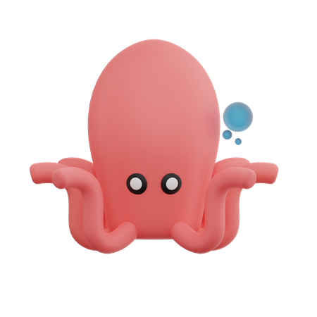 Oktopus  3D Illustration