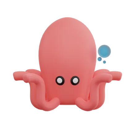 Oktopus  3D Illustration