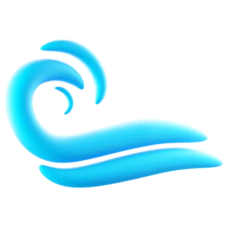 Ola de agua  3D Icon