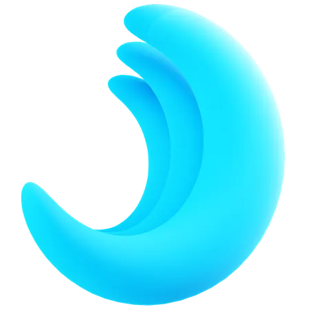 Ola de agua  3D Icon