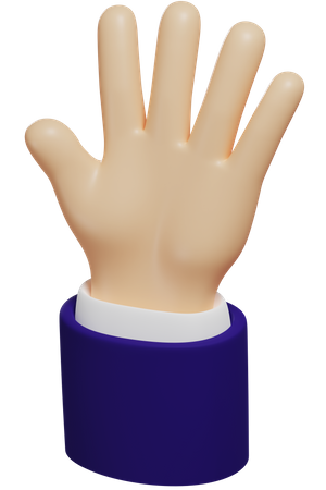 Olá gesto com a mão  3D Icon