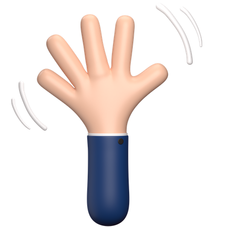 Olá gesto com a mão  3D Icon