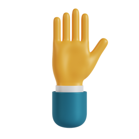 Olá gesto com a mão  3D Icon