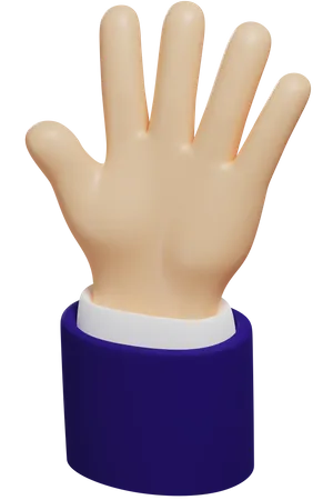 Olá gesto com a mão  3D Illustration