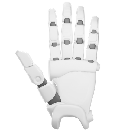 Olá mão robô  3D Illustration