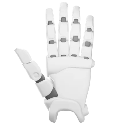 Olá mão robô  3D Illustration