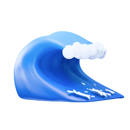 Ola del océano  3D Icon
