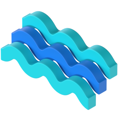 Las olas del mar  3D Illustration