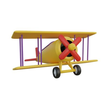 Old Airplane 3D Illustration