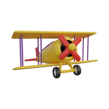 Old Airplane  3D Illustration