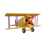 old aero plane emoji 3d