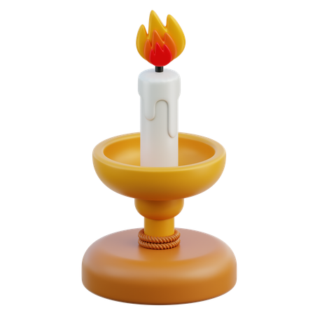 Old Candle Holder  3D Icon