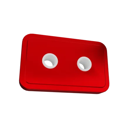 Old Cassette Tape  3D Icon