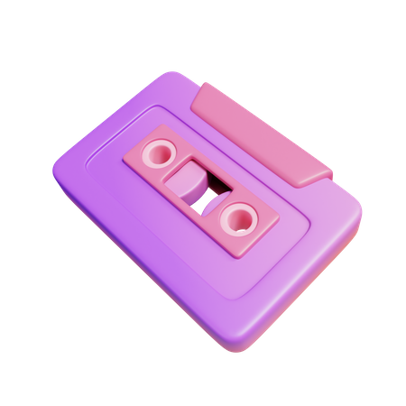 Old Cassette Tape 3D Illustration