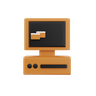 3d old computer logo