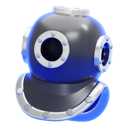 Old Diving Helmet  3D Icon