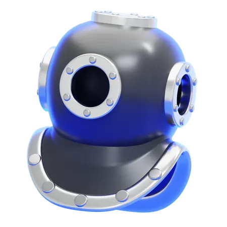 Old Diving Helmet  3D Icon