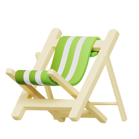 Old Folding Chair  3D Icon