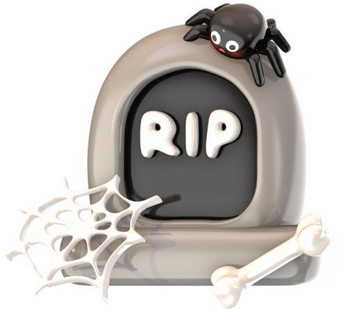 Old Gravestone  3D Icon